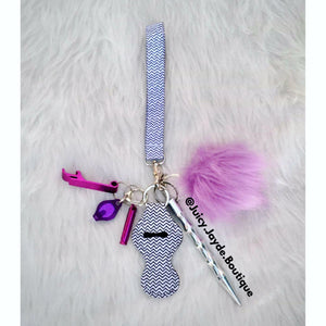 Purple Accent Self Defense Keychain