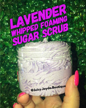 Load image into Gallery viewer, Lavender Whipped Foaming Sugar Scrub - 10oz
