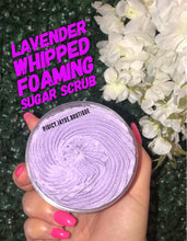 Load image into Gallery viewer, Lavender Whipped Foaming Sugar Scrub - 10oz
