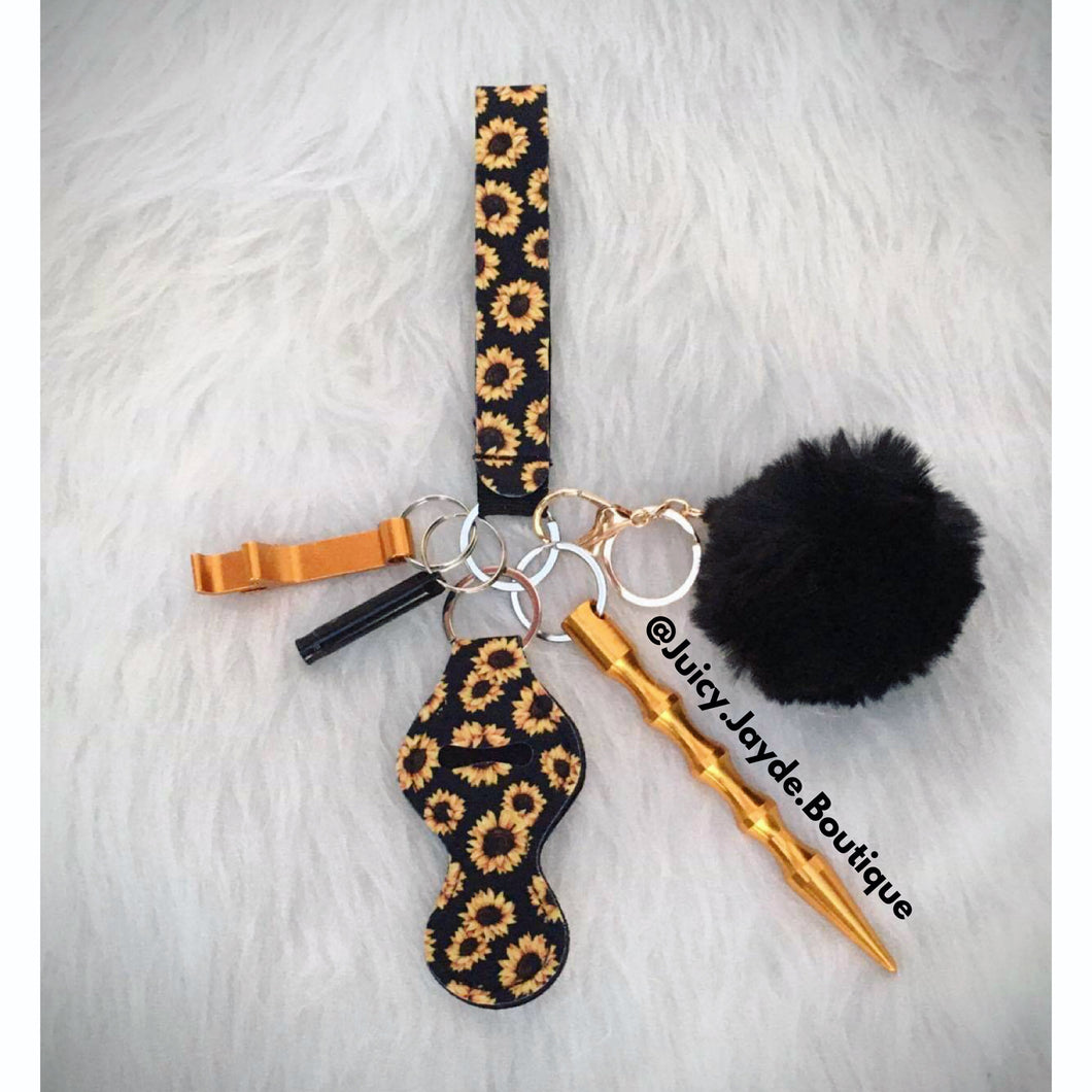 Sunflower Patch Self Defense Keychain