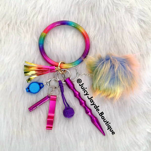 Lisa Frank Self Defense Keychain Ring